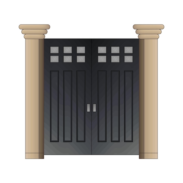 Vector ilustración de la puerta