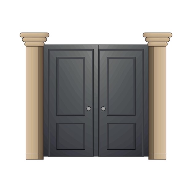 Vector ilustración de la puerta