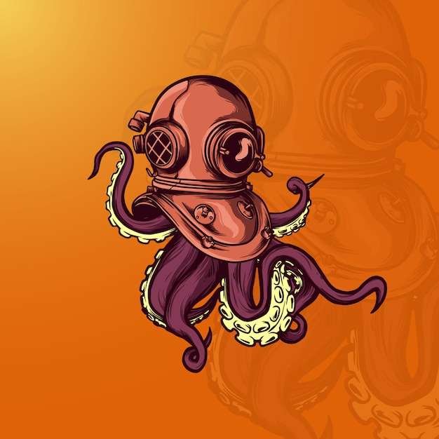 Vector ilustración de pulpo