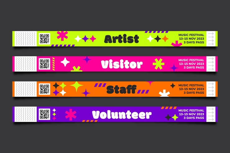 Vector ilustración de pulsera de evento degradado
