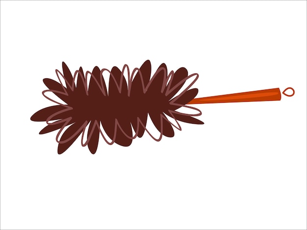Ilustración del pulverizador de plumas marrones