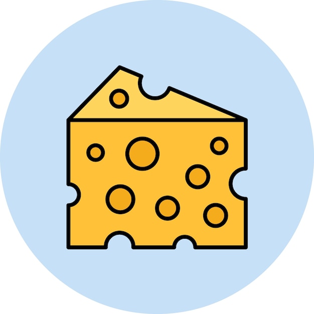 Ilustración del queso aplanado