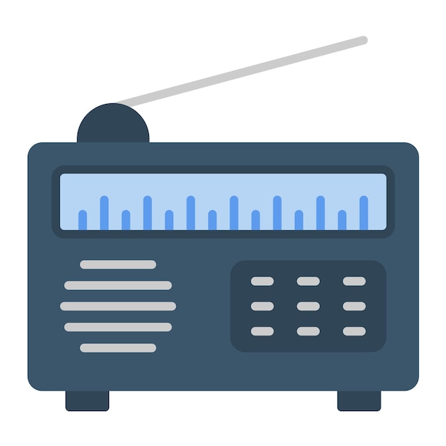 Ilustración de radio plana