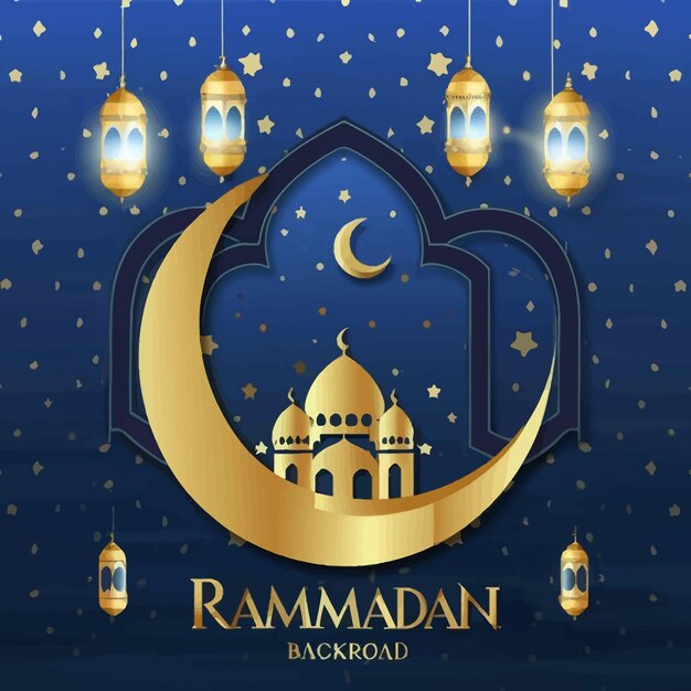 Ilustración de ramadán degradado