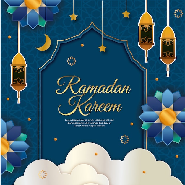 Ilustración de ramadán degradado