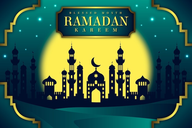 Vector ilustración de ramadán degradado