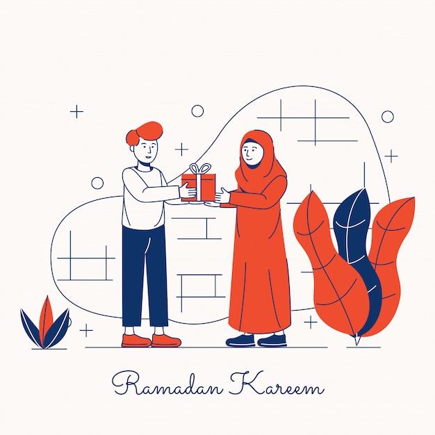 Ilustración de ramadan kareem alms