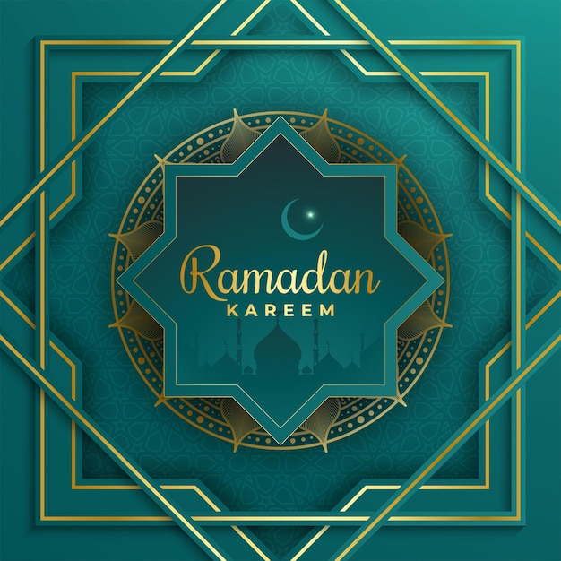 Ilustración de ramadán kareem en estilo papel