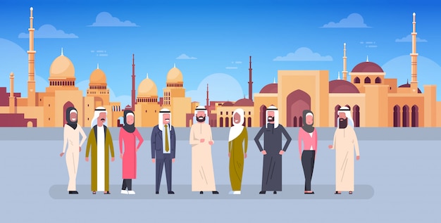 Vector ilustración de ramadán kareem con personas