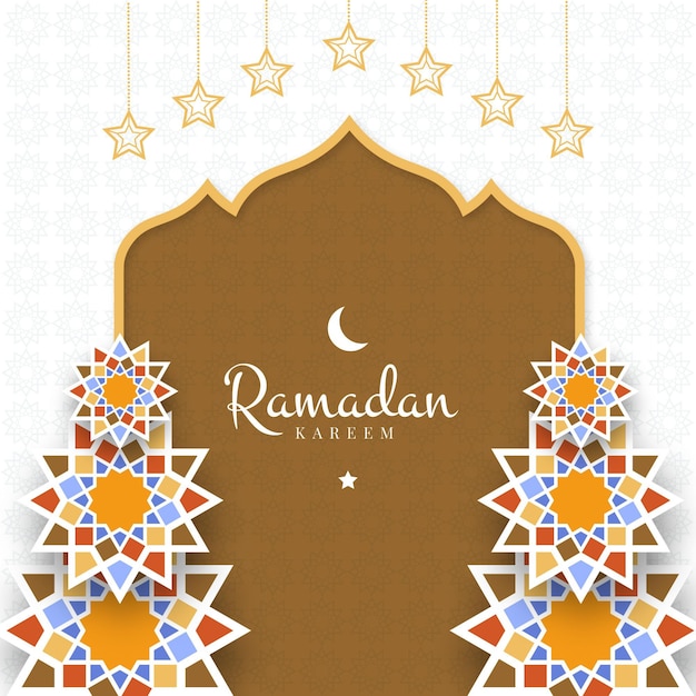 Ilustración de ramadan kareem plana