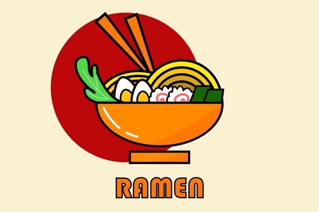 Ilustración de ramen