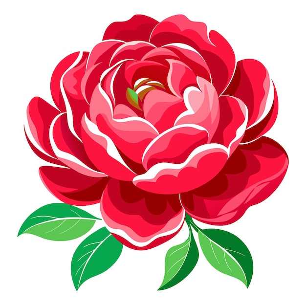 Ilustración de un ramo de rosas rojas