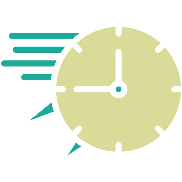 Ilustración rápida del icono del vector de tiempo del conjunto de iconos de hora y fecha