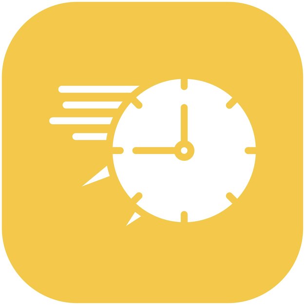 Ilustración rápida del icono del vector de tiempo del conjunto de iconos de hora y fecha