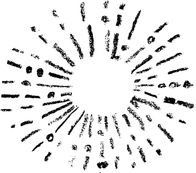 Ilustración de rayos dibujados a mano con tiza