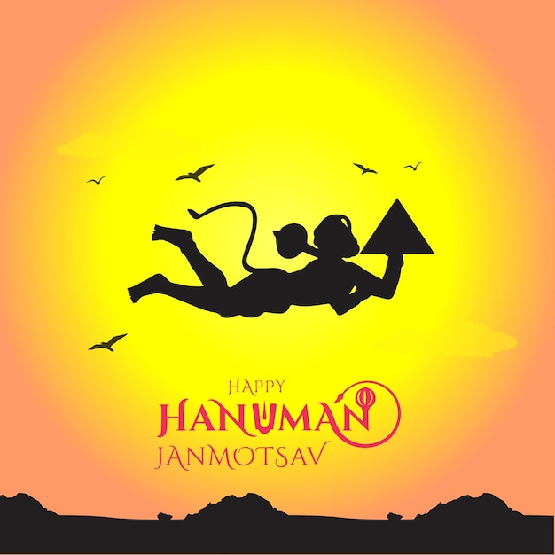 ilustración reactiva de Hanuman janamutsav celebra el nacimiento del Señor Sri Hanuman