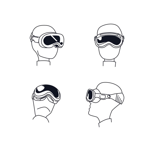Ilustración de realidad virtual abstracta y moderna