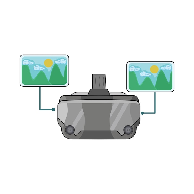 Ilustración de la realidad virtual