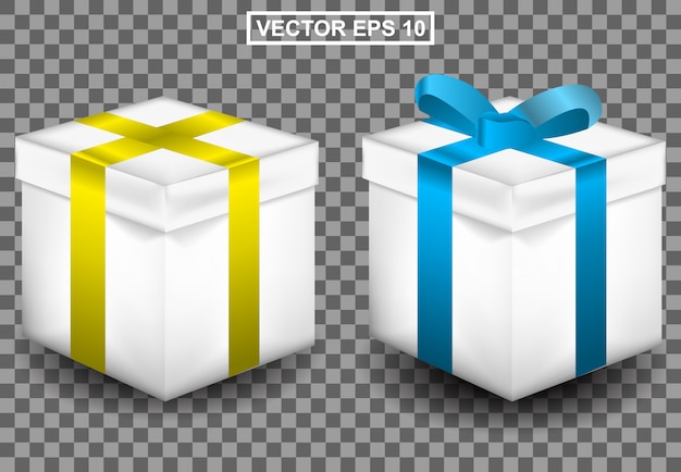 Vector ilustración realista 3d de regalo para cumpleaños o navidad