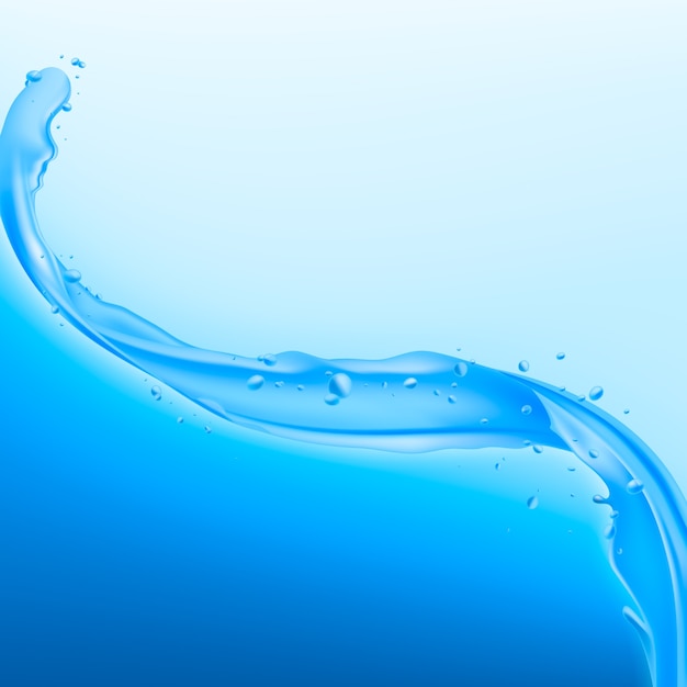 Ilustración realista del agua