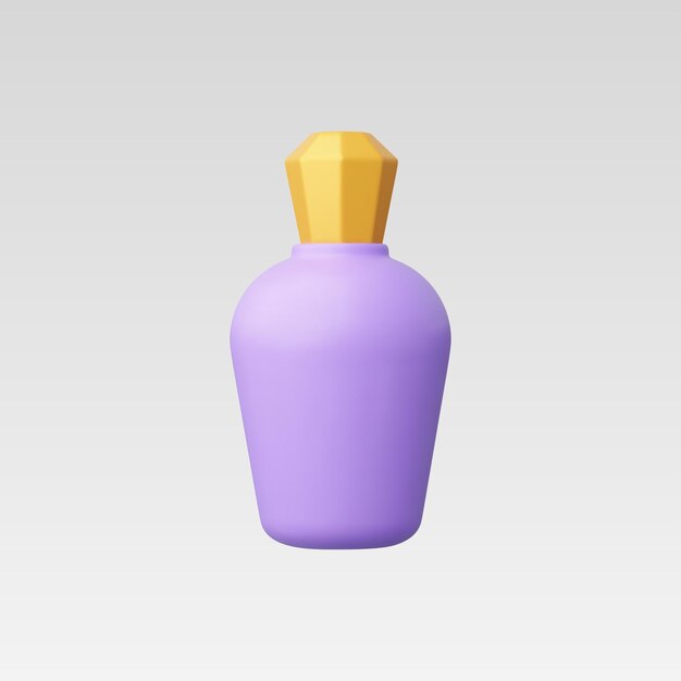 Ilustración realista de una botella de perfume vectorial