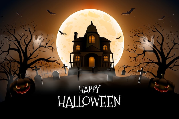 Vector ilustración realista para la celebración de halloween