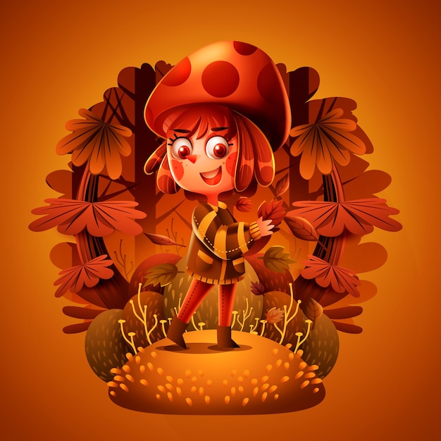 Vector ilustración realista de celebración de otoño