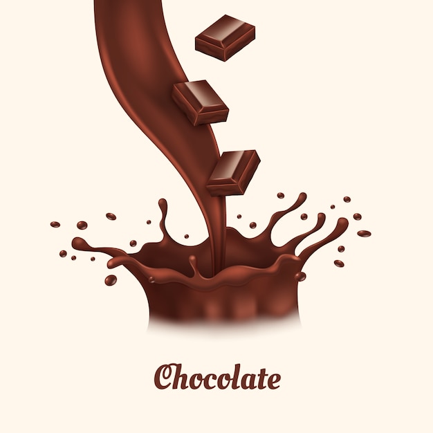 Ilustración realista del chocolate