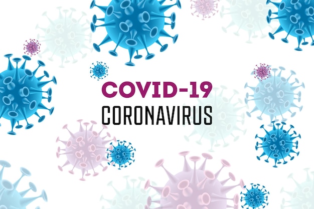 Ilustración realista del coronavirus covid-19