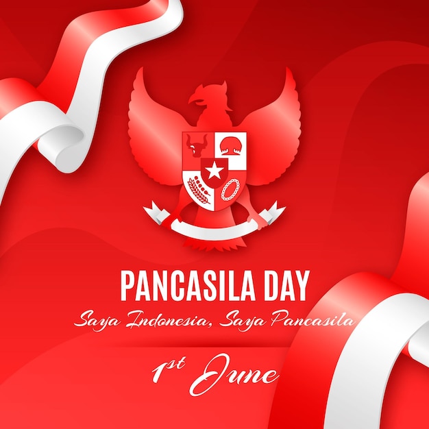 Ilustración realista del día de pancasila