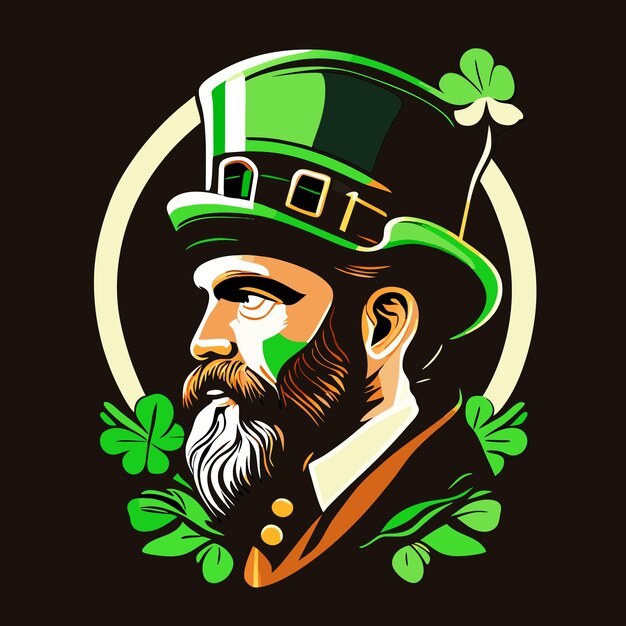 Vector ilustración realista del día de san patricio con un duende aislado