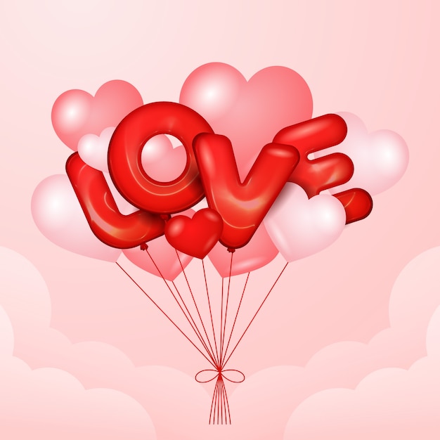 Ilustración realista del día de san valentín