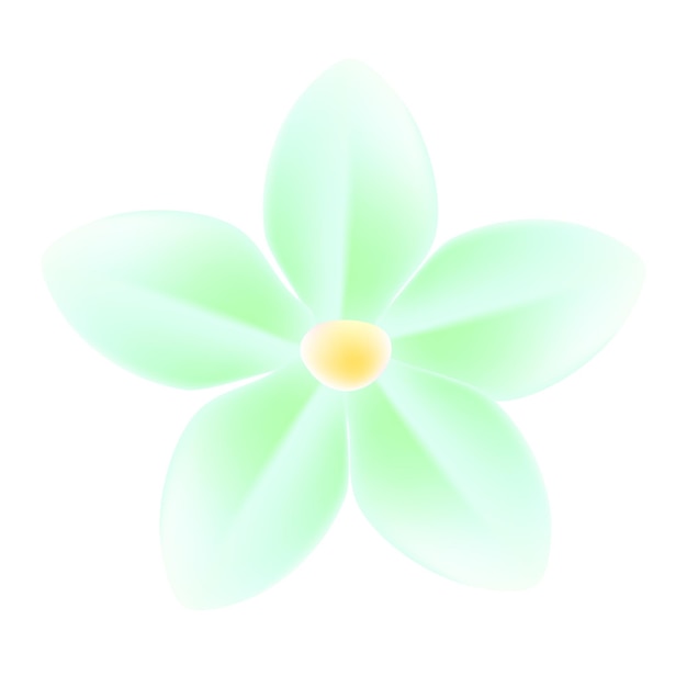Ilustración realista de flores de cerezo sobre un fondo blanco