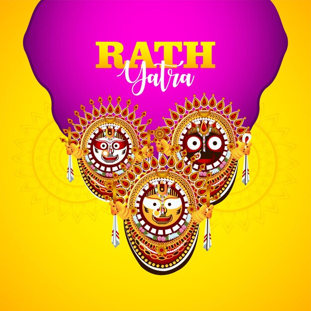 Ilustración realista del fondo rath yatra