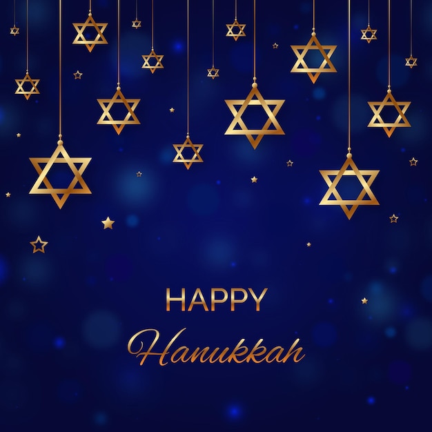 Ilustración realista de hanukkah