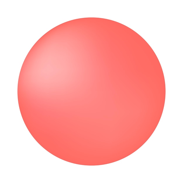 Ilustración realista del icono de la esfera en blanco