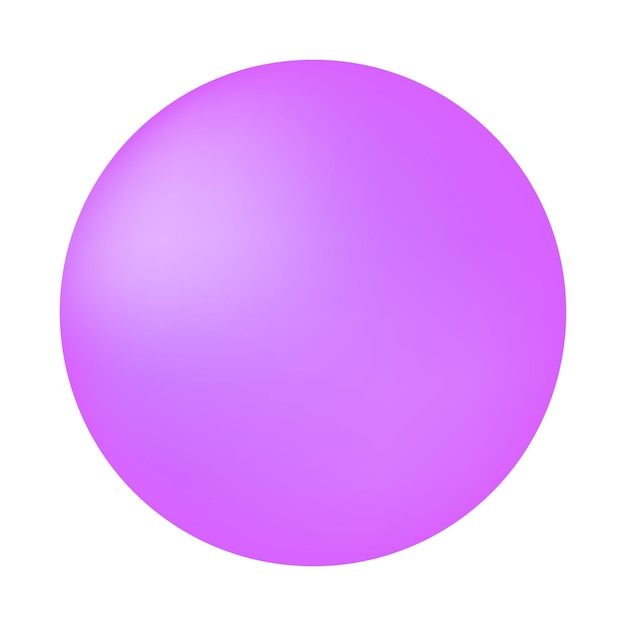 Ilustración realista del icono de la esfera en fondo blanco