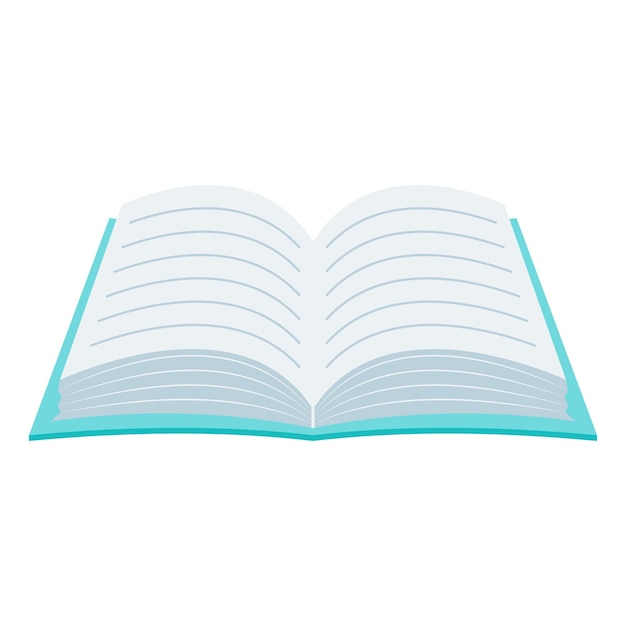 Ilustración realista de libros Biblioteca de libros de texto icono aislado en blanco