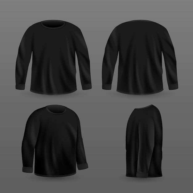 Ilustración realista de la maqueta de la camiseta