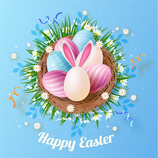Ilustración realista de la Pascua