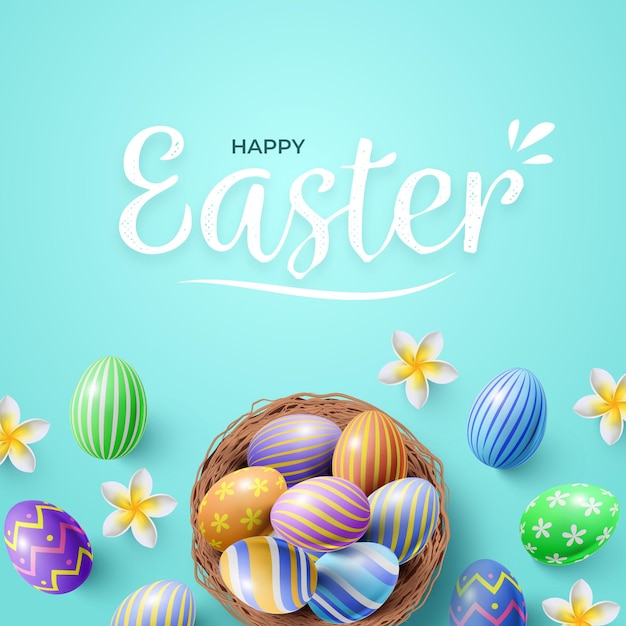 Vector ilustración realista de pascua