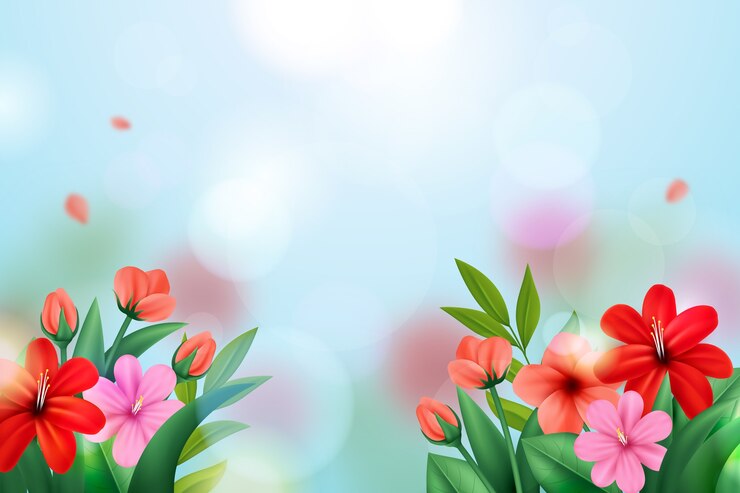 Vector ilustración realista de la primavera