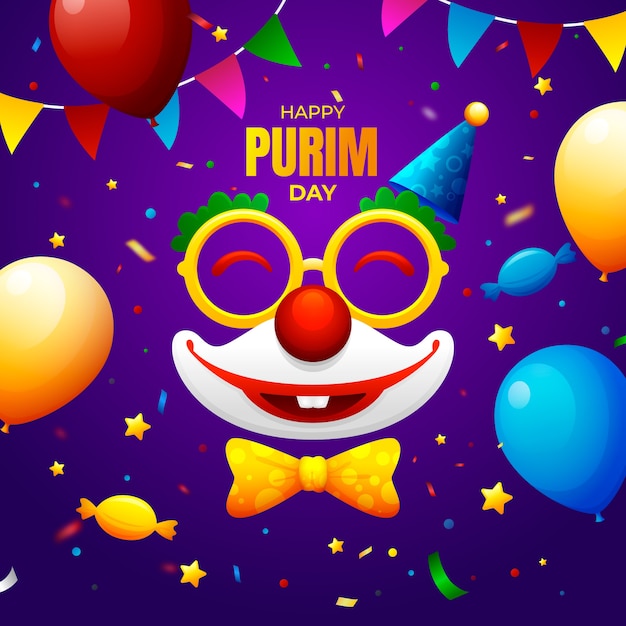 Ilustración realista de purim