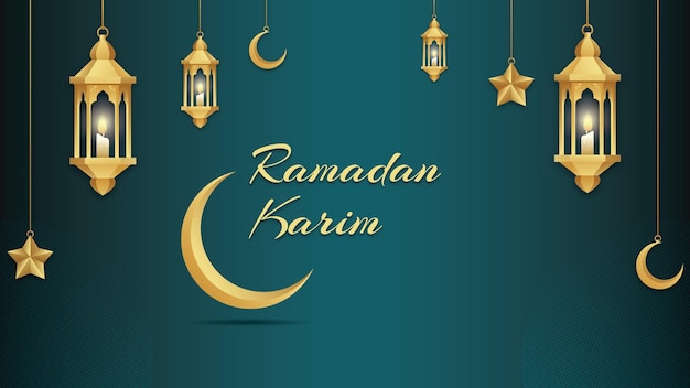 Ilustración realista de ramadan kareem tridimensional