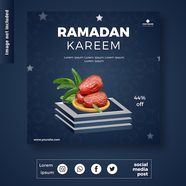 Ilustración realista de ramadán