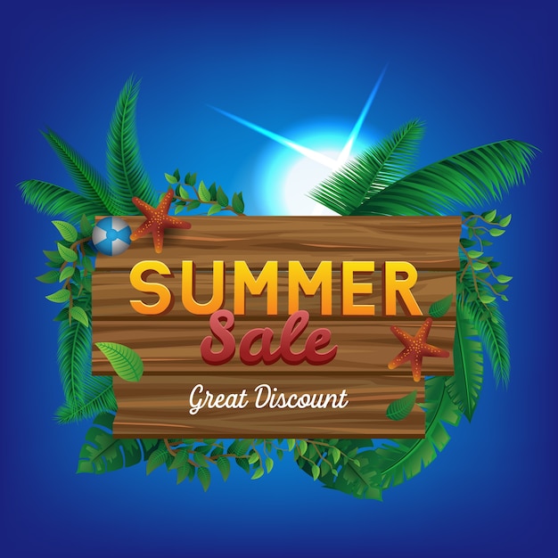 Ilustración de rebajas de verano
