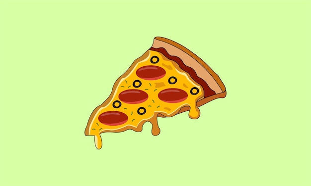 Ilustración de rebanada de pizza de pepperoni