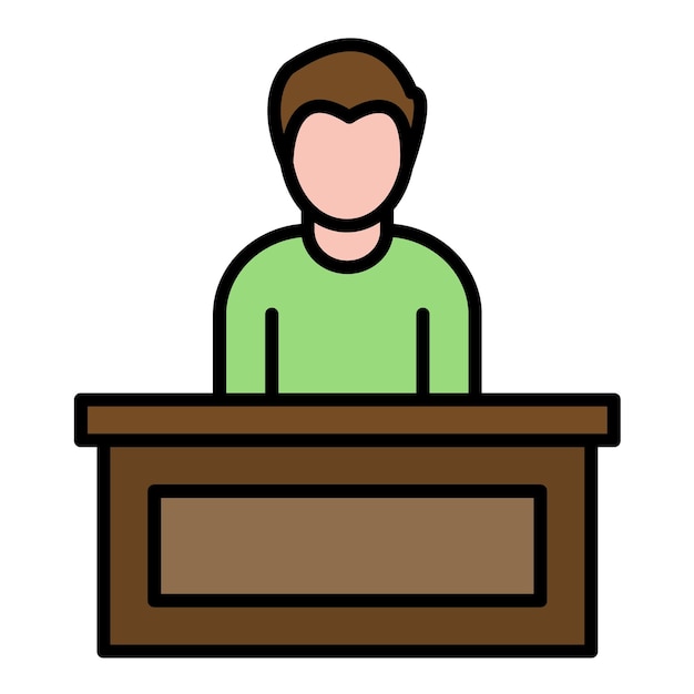 Ilustración de la recepción plana