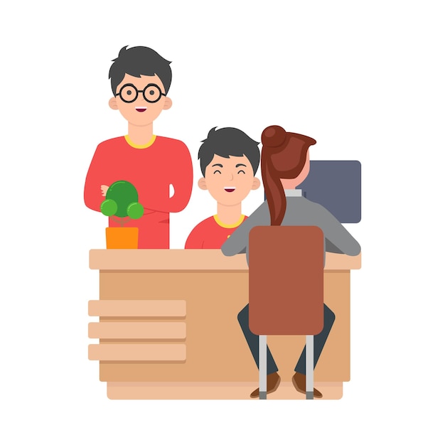 Ilustración de la recepción