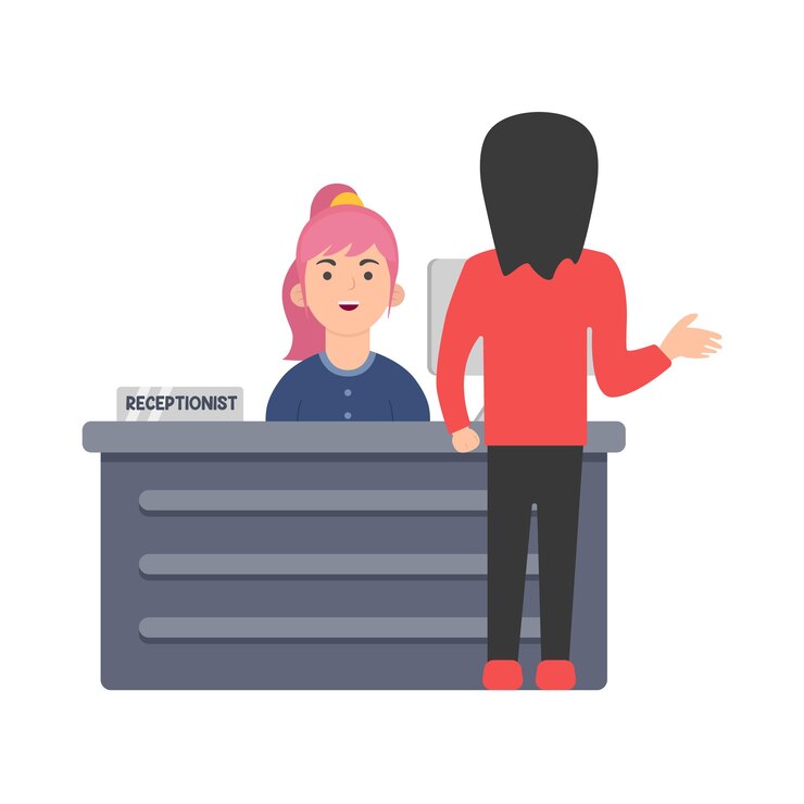 Vector ilustración de la recepción